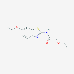 molecular formula C13H16N2O3S B262037 2-ethoxy-N-(6-ethoxy-1,3-benzothiazol-2-yl)acetamide 