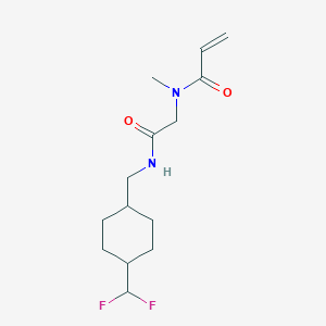 molecular formula C14H22F2N2O2 B2620371 N-[2-[[4-(Difluoromethyl)cyclohexyl]methylamino]-2-oxoethyl]-N-methylprop-2-enamide CAS No. 2361844-18-8
