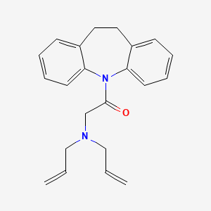 molecular formula C22H24N2O B2620374 2-[Bis(prop-2-enyl)amino]-1-(5,6-dihydrobenzo[b][1]benzazepin-11-yl)ethanone CAS No. 858425-24-8