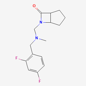 molecular formula C15H18F2N2O B2620382 6-({[(2,4-Difluorophenyl)methyl](methyl)amino}methyl)-6-azabicyclo[3.2.0]heptan-7-one CAS No. 1376238-95-7