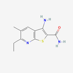 molecular formula C11H13N3OS B2620383 3-Amino-6-ethyl-5-methylthieno[2,3-b]pyridine-2-carboxamide CAS No. 632291-80-6