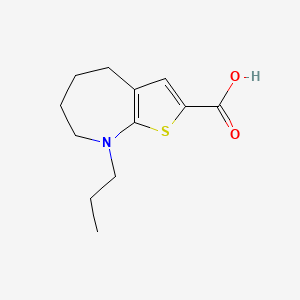 molecular formula C12H17NO2S B2620387 8-propyl-5,6,7,8-tetrahydro-4H-thieno[2,3-b]azepine-2-carboxylic acid CAS No. 2092723-01-6