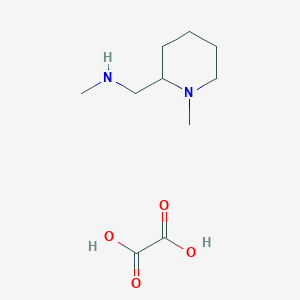 molecular formula C10H20N2O4 B2620388 N-Methyl-1-(1-methylpiperidin-2-yl)methanamine oxalate CAS No. 1185121-07-6