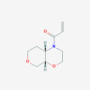 molecular formula C10H15NO3 B2620392 1-[(4As,8aS)-3,4a,5,7,8,8a-hexahydro-2H-pyrano[3,4-b][1,4]oxazin-1-yl]prop-2-en-1-one CAS No. 2411181-30-9