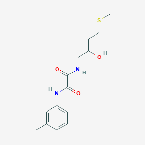 molecular formula C14H20N2O3S B2620396 N-(2-Hydroxy-4-methylsulfanylbutyl)-N'-(3-methylphenyl)oxamide CAS No. 2309554-21-8