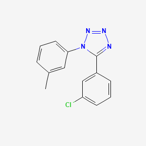 molecular formula C14H11ClN4 B2620402 5-(3-chlorophenyl)-1-(3-methylphenyl)-1H-1,2,3,4-tetraazole CAS No. 338411-37-3