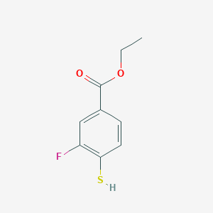 molecular formula C9H9FO2S B2620404 Ethyl 3-fluoro-4-sulfanylbenzoate CAS No. 1240328-08-8