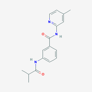 molecular formula C17H19N3O2 B262041 3-(isobutyrylamino)-N-(4-methyl-2-pyridinyl)benzamide 