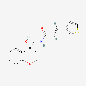 molecular formula C17H17NO3S B2620416 (E)-N-((4-hydroxychroman-4-yl)methyl)-3-(thiophen-3-yl)acrylamide CAS No. 1396891-58-9