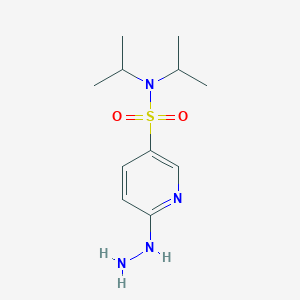 6-hydrazinyl-N,N-bis(propan-2-yl)pyridine-3-sulfonamide