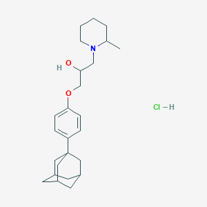 B2620421 1-[4-(Adamantan-1-yl)phenoxy]-3-(2-methylpiperidin-1-yl)propan-2-ol hydrochloride CAS No. 1331367-23-7