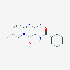 molecular formula C17H21N3O2 B2620422 N-(2,7-dimethyl-4-oxo-4H-pyrido[1,2-a]pyrimidin-3-yl)cyclohexanecarboxamide CAS No. 941876-16-0
