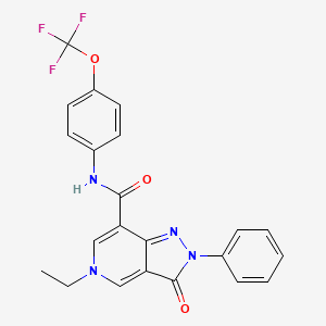5-ethyl-3-oxo-2-phenyl-N-(4-(trifluoromethoxy)phenyl)-3,5-dihydro-2H-pyrazolo[4,3-c]pyridine-7-carboxamide