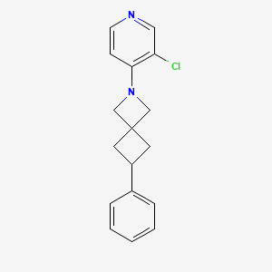 molecular formula C17H17ClN2 B2620426 2-(3-Chloropyridin-4-yl)-6-phenyl-2-azaspiro[3.3]heptane CAS No. 2380057-32-7