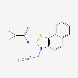 molecular formula C18H14N2OS B2620430 N-(3-prop-2-ynylbenzo[g][1,3]benzothiazol-2-ylidene)cyclopropanecarboxamide CAS No. 868674-33-3