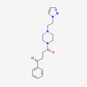 molecular formula C19H24N4O2 B2620432 1-(4-(2-(1H-pyrazol-1-yl)ethyl)piperazin-1-yl)-4-phenylbutane-1,4-dione CAS No. 1334373-44-2