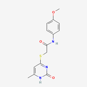molecular formula C14H15N3O3S B2620437 N-(4-methoxyphenyl)-2-[(6-methyl-2-oxo-1H-pyrimidin-4-yl)sulfanyl]acetamide CAS No. 905691-27-2