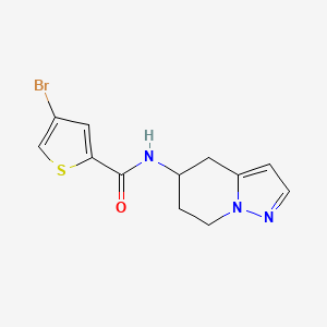 molecular formula C12H12BrN3OS B2620439 4-bromo-N-(4,5,6,7-tetrahydropyrazolo[1,5-a]pyridin-5-yl)thiophene-2-carboxamide CAS No. 2034405-41-7