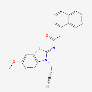 molecular formula C23H18N2O2S B2620449 N-(6-methoxy-3-prop-2-ynyl-1,3-benzothiazol-2-ylidene)-2-naphthalen-1-ylacetamide CAS No. 1005980-08-4