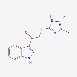 molecular formula C15H15N3OS B2620452 2-((4,5-Dimethyl-1H-imidazol-2-yl)thio)-1-(1H-indol-3-yl)ethanone CAS No. 1417359-08-0