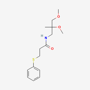 N-(2,3-dimethoxy-2-methylpropyl)-3-(phenylthio)propanamide