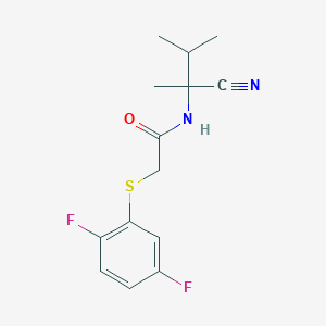 molecular formula C14H16F2N2OS B2620470 N-(1-cyano-1,2-dimethylpropyl)-2-[(2,5-difluorophenyl)sulfanyl]acetamide CAS No. 1211411-58-3