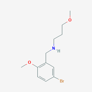 molecular formula C12H18BrNO2 B262049 N-(5-bromo-2-methoxybenzyl)-N-(3-methoxypropyl)amine 