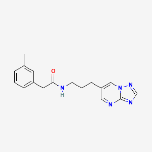 N-(3-([1,2,4]triazolo[1,5-a]pyrimidin-6-yl)propyl)-2-(m-tolyl)acetamide