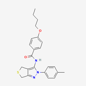 4-butoxy-N-(2-(p-tolyl)-4,6-dihydro-2H-thieno[3,4-c]pyrazol-3-yl)benzamide