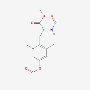 molecular formula C16H21NO5 B2620497 Methyl 3-[4-(acetyloxy)-2,6-dimethylphenyl]-2-acetamidopropanoate CAS No. 145235-86-5