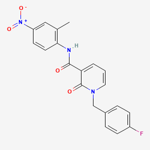 molecular formula C20H16FN3O4 B2620501 1-(4-fluorobenzyl)-N-(2-methyl-4-nitrophenyl)-2-oxo-1,2-dihydropyridine-3-carboxamide CAS No. 899991-22-1