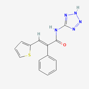 molecular formula C14H11N5OS B2620512 (E)-2-phenyl-N-(1H-1,2,3,4-tetraazol-5-yl)-3-(2-thienyl)-2-propenamide CAS No. 478249-10-4