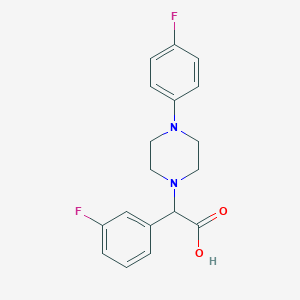 molecular formula C18H18F2N2O2 B2620516 2-(3-Fluorophenyl)-2-(4-(4-fluorophenyl)piperazin-1-yl)acetic acid CAS No. 1439903-21-5
