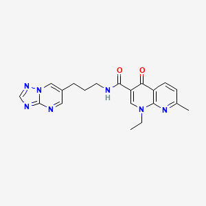 N-(3-([1,2,4]triazolo[1,5-a]pyrimidin-6-yl)propyl)-1-ethyl-7-methyl-4-oxo-1,4-dihydro-1,8-naphthyridine-3-carboxamide