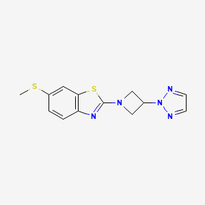 B2620525 6-(methylsulfanyl)-2-[3-(2H-1,2,3-triazol-2-yl)azetidin-1-yl]-1,3-benzothiazole CAS No. 2415462-43-8
