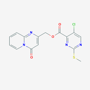 {4-oxo-4H-pyrido[1,2-a]pyrimidin-2-yl}methyl 5-chloro-2-(methylsulfanyl)pyrimidine-4-carboxylate