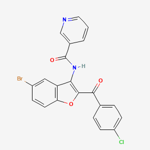 N-(5-bromo-2-(4-chlorobenzoyl)benzofuran-3-yl)nicotinamide