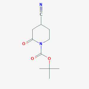 molecular formula C11H16N2O3 B2620556 Tert-butyl 4-cyano-2-oxopiperidine-1-carboxylate CAS No. 2203403-87-4