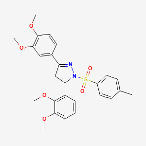 5-(2,3-dimethoxyphenyl)-3-(3,4-dimethoxyphenyl)-1-(4-methylbenzenesulfonyl)-4,5-dihydro-1H-pyrazole