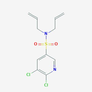 molecular formula C11H12Cl2N2O2S B2620564 5,6-dichloro-N,N-bis(prop-2-en-1-yl)pyridine-3-sulfonamide CAS No. 1356772-93-4