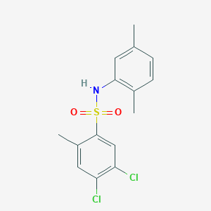 molecular formula C15H15Cl2NO2S B2620579 4,5-dichloro-N-(2,5-dimethylphenyl)-2-methylbenzene-1-sulfonamide CAS No. 2361843-61-8