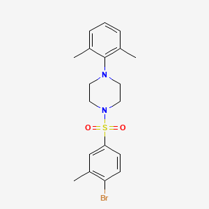 molecular formula C19H23BrN2O2S B2620584 1-(4-Bromo-3-methylphenyl)sulfonyl-4-(2,6-dimethylphenyl)piperazine CAS No. 1903254-20-5