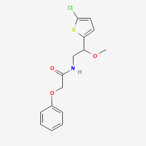 molecular formula C15H16ClNO3S B2620586 N-(2-(5-chlorothiophen-2-yl)-2-methoxyethyl)-2-phenoxyacetamide CAS No. 2034442-39-0