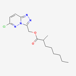 molecular formula C15H21ClN4O2 B2620588 {6-Chloro-[1,2,4]triazolo[4,3-b]pyridazin-3-yl}methyl 2-methyloctanoate CAS No. 1424486-51-0