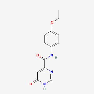 molecular formula C13H13N3O3 B2620593 N-(4-ethoxyphenyl)-6-hydroxypyrimidine-4-carboxamide CAS No. 2034281-17-7