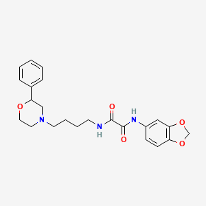 N1-(benzo[d][1,3]dioxol-5-yl)-N2-(4-(2-phenylmorpholino)butyl)oxalamide