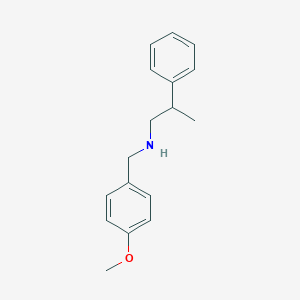 molecular formula C17H21NO B262060 (p-Methoxybenzyl)(beta-methylphenethyl)amine 