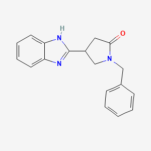 molecular formula C18H17N3O B2620602 4-(1H-benzimidazol-2-yl)-1-benzylpyrrolidin-2-one CAS No. 847396-32-1