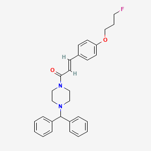 molecular formula C29H31FN2O2 B2620603 (E)-1-(4-benzhydrylpiperazino)-3-[4-(3-fluoropropoxy)phenyl]-2-propen-1-one CAS No. 477871-06-0