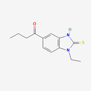 1-(1-ethyl-2-sulfanyl-1H-1,3-benzodiazol-5-yl)butan-1-one